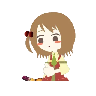 🍷 Cartone animato, Anime, Personaggio, Ragazza, Carino whatsapp sticker