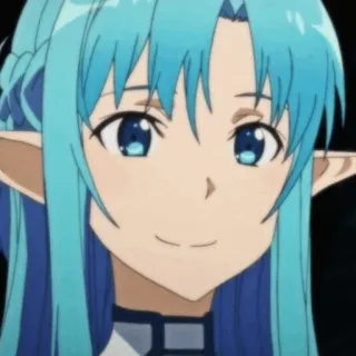 ❄️ Asuna Sword Art Online アニメ, ファンタジー, キャラクター, 女性, エルフ, アスナ, ゲーム telegram sticker