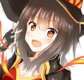 😎 Megumin KonoSuba Anime, Charakter, Manga, Mädchen, Magie, Kawaii whatsapp sticker