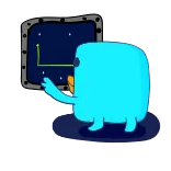 🤫 oiseau, animal, dessin animé, mignon, personnage telegram sticker
