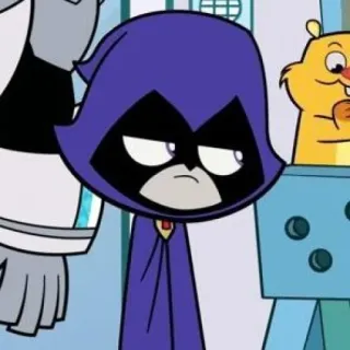 ✨ Raven Teen Titans Go! Raven, Teen Titans, Cartone animato, Supereroe, Mago, Magia, Serio telegram sticker