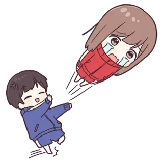 💙 アニメ, 泣く, 怒り, 漫画, 不機嫌, 怒った, 悲しい telegram sticker