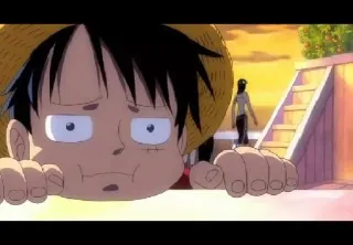 😢 Monkey D. Luffy One Piece Anime, Cartone animato, One Piece, Monkey D. Luffy, Luffy, Divertente whatsapp sticker