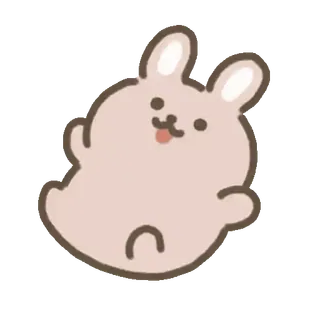 🐰 กระต่าย, น่ารัก, สัตว์, การ์ตูน telegram sticker