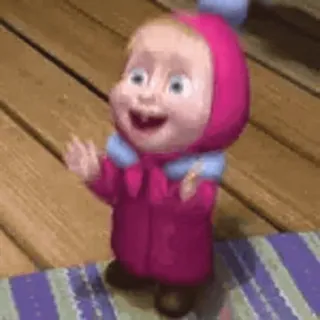 👏 Masha Masha and the Bear Cartoon, Kind, Figur, Animation telegram sticker