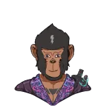 🤑 scimmia, NFT, arte digitale, adesivo, dito medio telegram sticker