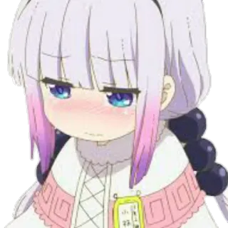 😭 Kanna Kamui Miss Kobayashi's Dragon Maid Аниме, Канна, Канна Камуи, Драгон Мейд, Милый, Каваи telegram sticker