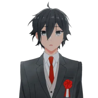 😶 Anime, Charakter, Anzug, Krawatte, Manga, Formal telegram sticker