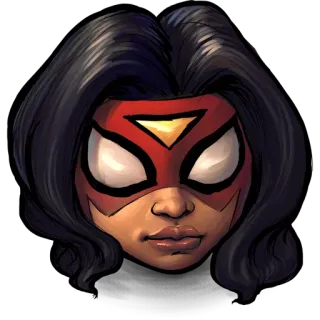😄 Spider-Woman spider-woman, marvel, comics, super-héros, héroïne, femme, masque whatsapp sticker