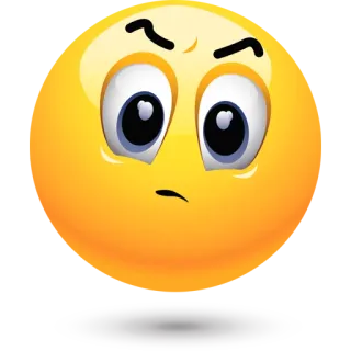 😕 Emoji, Twarz, Wyraz, Zdezorientowany, Do góry nogami, Żółty telegram sticker