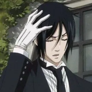 🔌 Sebastian Michaelis Black Butler อนิเมะ, พ่อบ้าน, เซบาสเตียน, คนลึกไขปริศนา, มังงะ, ตัวละคร, ถุงมือ telegram sticker