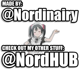📜 MADE BY: @Nordinairy CHECK OUT MY OTHER STUFF: @NordHUB anime, maid, cute, social media, username, art telegram sticker