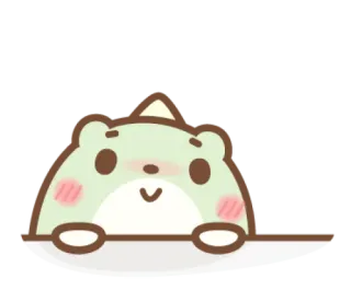 🙂 fofo, desenho animado, animal, urso, kawaii telegram sticker