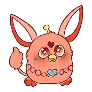 😍 Furby furby, cute, animal, monster, kawaii, toy telegram sticker