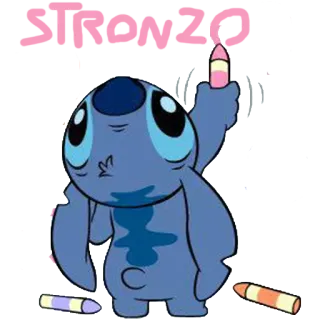 🐨 Stitch STROWZO stitch, crayon, disney, cartoon, drawing telegram sticker
