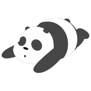 😴 Panda We Bare Bears panda, cartoon, bear, sleeping telegram sticker