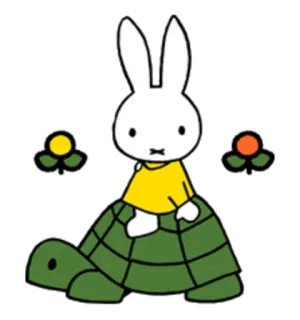 🐢 Miffy มิฟฟี่, กระต่าย, เต่า, การ์ตูน, น่ารัก, บันนี่ telegram sticker