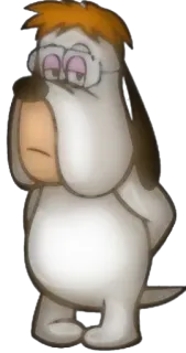 😱 Droopy Desenho animado, Cachorro, Triste, Caído, Animado whatsapp sticker