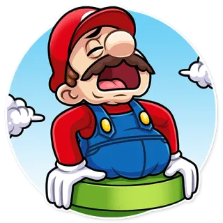😩 Mario Mario, Nintendo, Super Mario, personagem de videogame, desenho animado telegram sticker