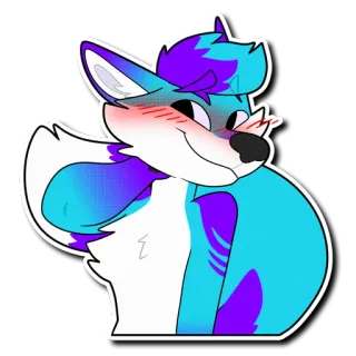 😳 zorro, furry, dibujos animados, animal, pegatina telegram sticker
