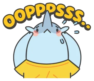 🤭 OOPPPSSS... ops, desenho, erro, fofo, desculpa, personagem telegram sticker