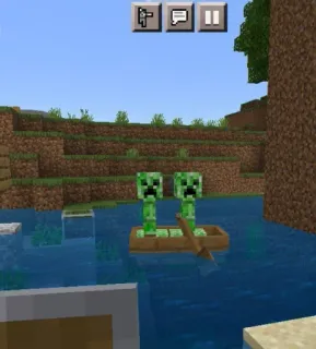 ⛵️ Creeper Minecraft Minecraft, Creeper, Video game, Perahu, Makhluk telegram sticker