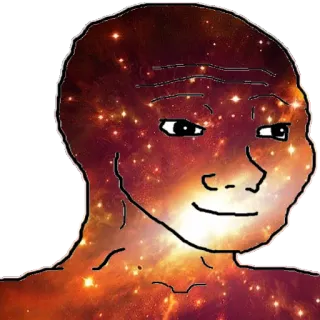 😁 wojak, meme, internet meme, sad, galaxy, expression telegram sticker