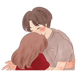 ☺️ pasangan, pelukan, cinta, kasih sayang, romansa, hubungan telegram sticker