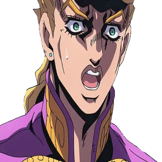 😱 Giorno Giovanna JoJo's Bizarre Adventure Anime, Manga, Jojo, Giorno Giovanna, Terkejut whatsapp sticker