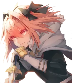 😑 Astolfo Anime, Fofo, Cabelo rosa, Trap, Espada, Fantasia telegram sticker