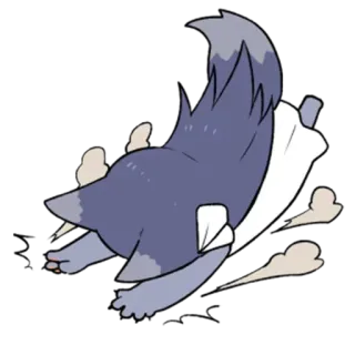 🌬 animal, cat, cartoon, sticker, pet, funny, sleeping telegram sticker