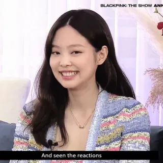 🍬 Jennie BLACKPINK: THE SHOW And seen the reactions เคป็อป, นักร้อง, ผู้หญิง, คนดัง, เจนนี่, แบล็กพิงก์ telegram sticker