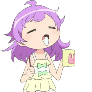 🦷 Animé, Dessin animé, Endormi, Mignon, Tasse telegram sticker