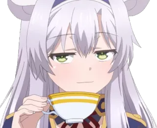 😏 anime, girl, tea, cute, meme telegram sticker