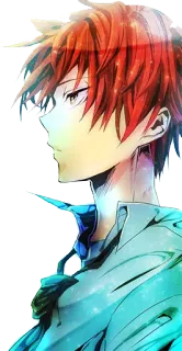 😒 anime, manga, redhead, boy, character, art telegram sticker