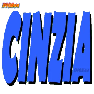 🥰 CINZIA Name, Cinzia, Blau, Text, Graffiti telegram sticker
