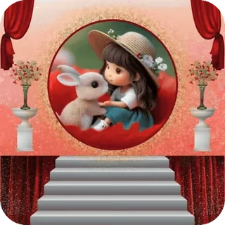 😍 doll, bunny, cute, animation telegram sticker