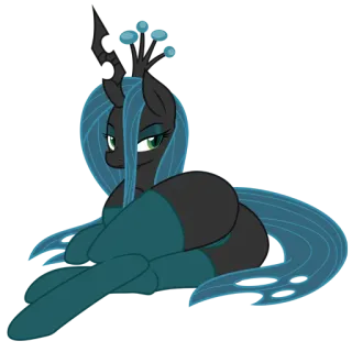 👄 Queen Chrysalis My Little Pony pony, regina, chrysalis, mlp, cartoni animati, personaggio, animato telegram sticker