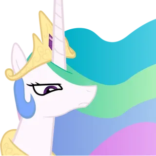😕 Princess Celestia My Little Pony pony, cartone animato, principessa, Celestia, animato, equino, reale telegram sticker