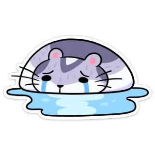 😭 햄스터, 울음, 슬픈, 스티커, 귀여운, 눈물 telegram sticker