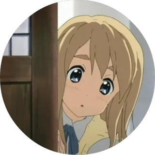 👀 Mio Akiyama K-On! Anime, Carino, Ragazza, Personaggio, K-On!, Mio Akiyama, Cartone animato whatsapp sticker