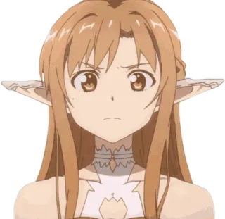 😐 Asuna Sword Art Online Anime, Desenho animado, Garota, Brava, Sword Art Online, Asuna, Personagem telegram sticker