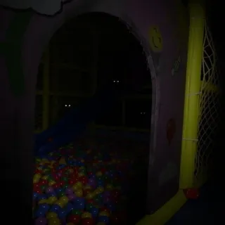 👁 creepy, scary, dark, ball pit, playground, eyes, horror telegram sticker