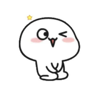 😉 Desenho animado, Fofo, Estrela, Piscadela, Feliz telegram sticker