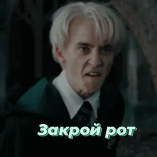 😠 Draco Malfoy Harry Potter Закрой рот Draco Malfoy, Harry Potter, Закрой рот, movie, character telegram sticker