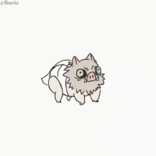 😐 Inosuke Hashibira Demon Slayer anime, demon slayer, inosuke, cute, boar telegram sticker