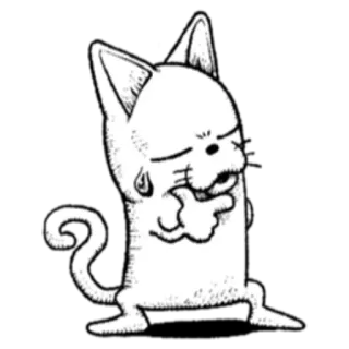 🤔 猫, 失礼, 中指, 攻撃的, 漫画 telegram sticker