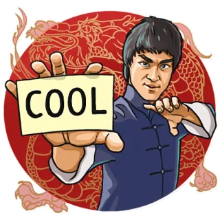👌 Bruce Lee COOL Bruce Lee, Arts martiaux, Cool, Dragon, Combattant, Kung-fu whatsapp sticker