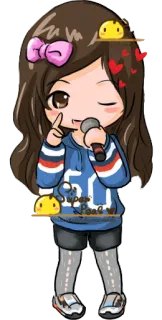 😉 My Perry Perry アニメ, ちび, 可愛い, 歌手, 女の子, かわいい telegram sticker