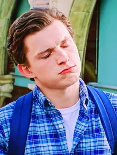 🥀 Peter Parker Spider-Man: Homecoming 피터 파커, 스파이더맨, 톰 홀랜드, 마블, 학생, 십대 telegram sticker